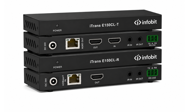 Приемо-передатчик Infobit E150CL HDBaseT (Tx и Rx), HDMI 10,2 Гбит / 150 м для 1080p